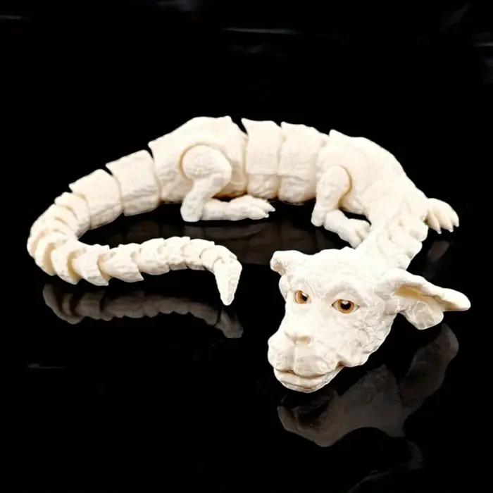 Figurine Dragon de chien imprimé en 3D articulé ornement de bureau et décoration de maison pour Noël anniversaire et journée des enfants