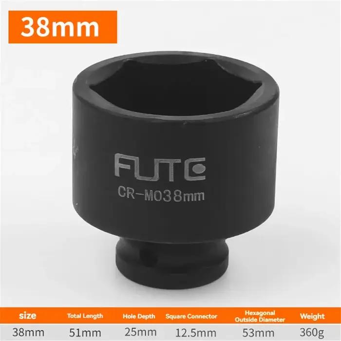 1/2 "pilote cr-v alliage haute qualité 6 points douille épaississement Hex clé à chocs courte tête