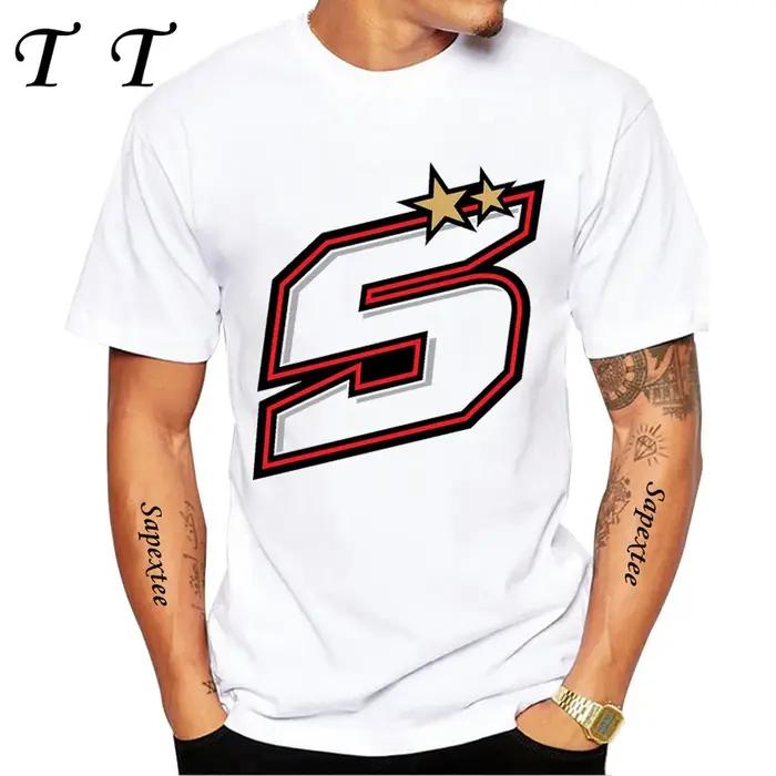 Johann Zarco 5 France GP équitation T-Shirt nouvel été hommes à manches courtes Hip Hop Sport garçon t-shirts occasionnels moto hauts blancs