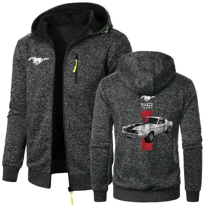 Hommes décontracté sport sweats à capuche 50 ans Mustang voiture vestes