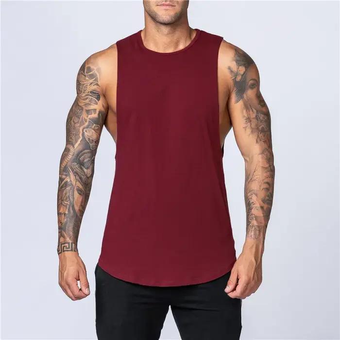 Débardeur en coton de haute qualité pour hommes, design sportif, respirant, adapté pour le jogging, la musculation et les activités quotidiennes, blanc, bourgogne, gris, vert armée, noir, plusieurs tailles disponibles