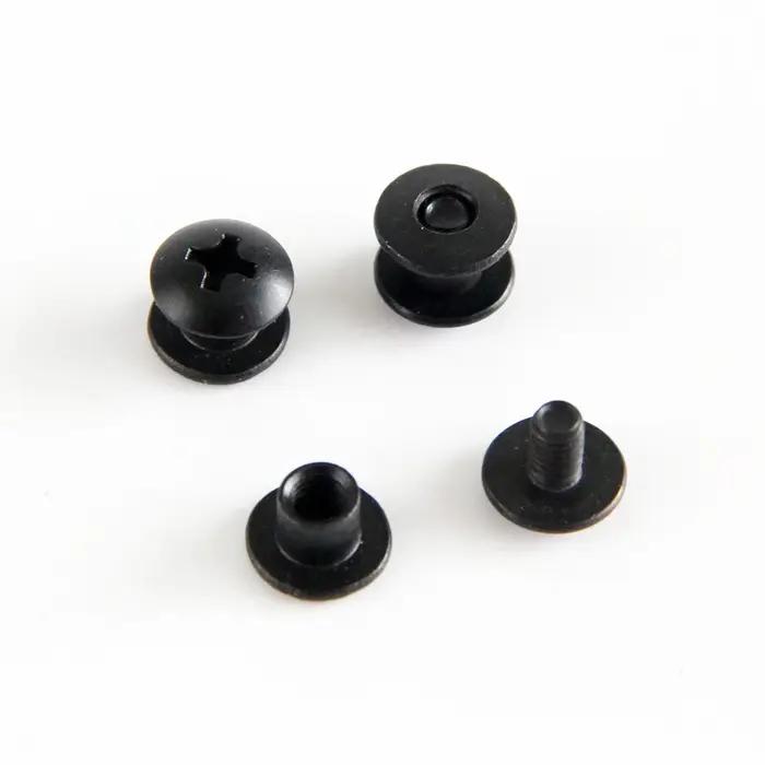Kit de vis à tête transversale pour vis Chicago, 100 pièces, en acier noir, pour bricolage, gaine de