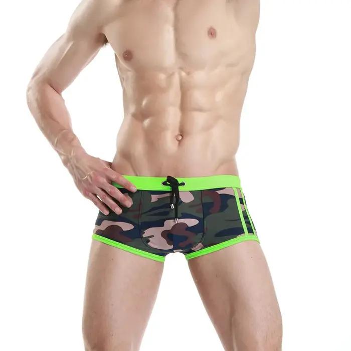 Hommes de Shorts Camouflage trouse Slip Maillots De Bain Push-Up Maillot de Bain Homme taille basse