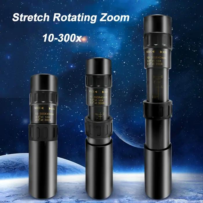 Jumelles zoom puissantes 10-300X longue portée professionnelles télescope monocular HD 4K qualité BAK4 - Portable camping