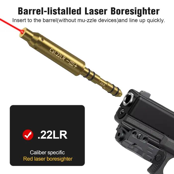 Outil de calibrateur de tir d'entraînement au laser rouge Cal.22LR, conçu spécifiquement pour la fin des jouets de baril