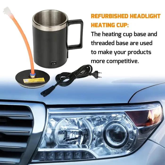 Kit de Restauration de Phares de Voiture avec Tasse d'Atomisation Chauffante Électrique et Buse Anti-Goutte – Outil de