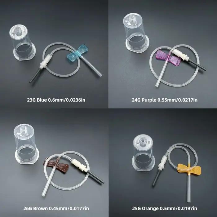 Kit de prélèvement sanguin jetable pour animaux de compagnie avec porte-aiguille et aiguille stérile pour chats et chiens occaions de soins vétérinaires