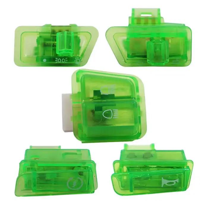 Kit de boutons de commutation pour moto, 5 pièces, clignotant de phare, faisceau haut/bas, klaxon de