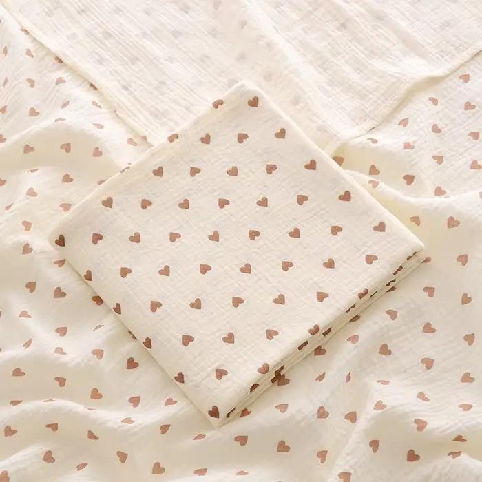 Ins – couverture d'emmaillotage en mousseline pour bébé, 2 couches de coton, pour nouveau-né, servie