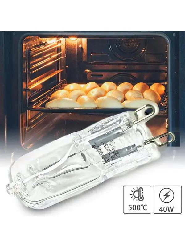 Ampoule halogène G9 40W pour micro-ondes, éclairage de four, verre transparent, chaque éclairage int