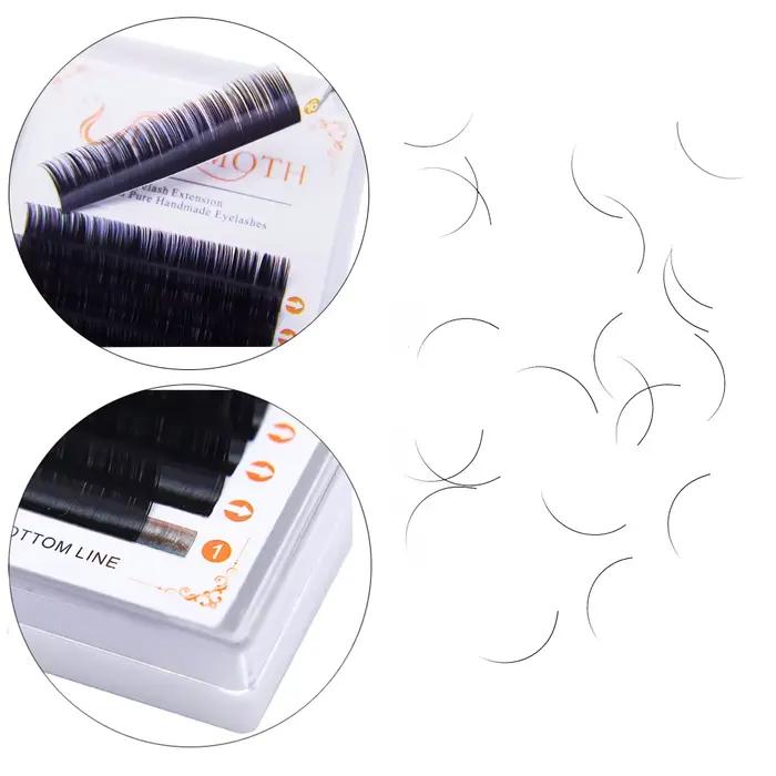 DOSMOTH 10 boîtes 16 rangées 7-16mm extensions de cils de vison supples Extension de faux cils indiv