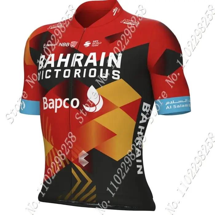 Bahrain victorieux 2025 équipe cyclisme Maillot ensemble à manches courtes vêtements vélo de route c