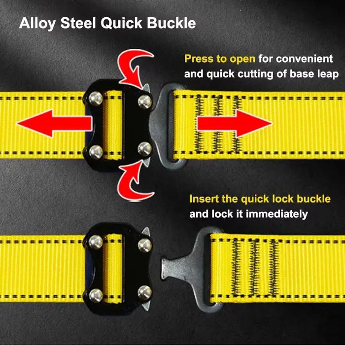 Ceinture de sécurité demi-corps SFP à trois points en fibre de polyester acier allié pour sécurité travail haute altitude escalade construction