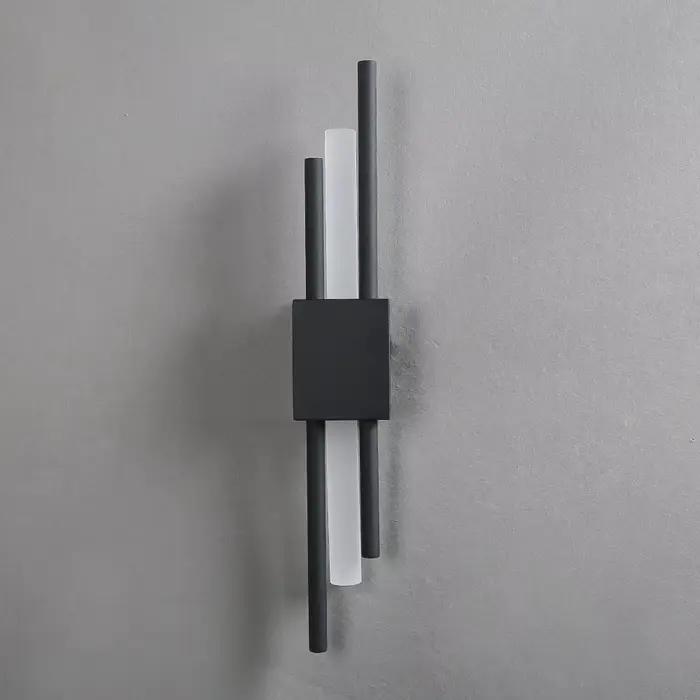 Applique murale LED moderne lampes murales noir et Bronze laiton or métal acrylique tuyau lampes mur