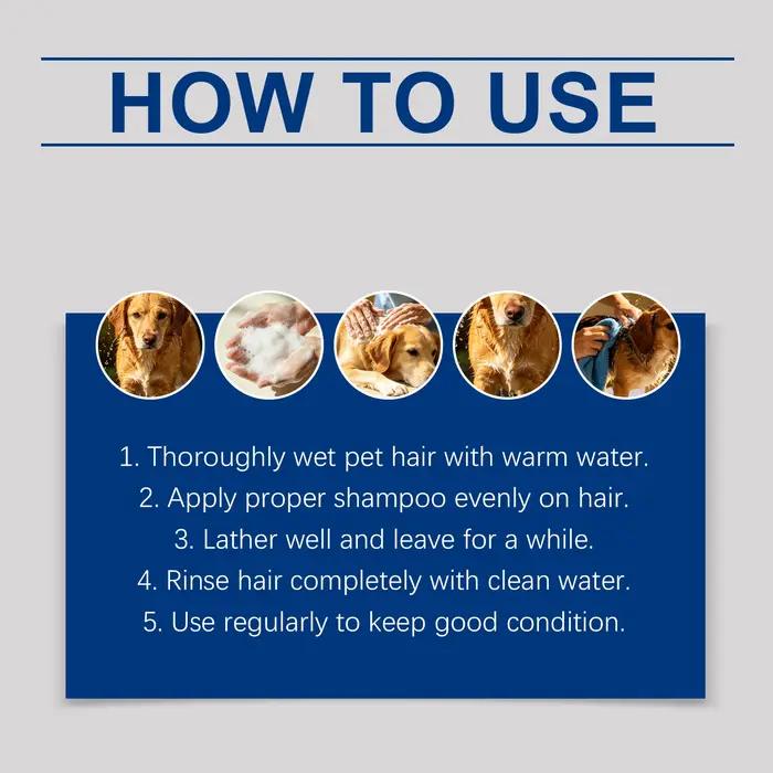 Pet Flea Tick Lice Removal Shampoo Deep Cleansing Dander Removing Deodorizing Anti-Itch Anti-Parasite Dog Cat Bath