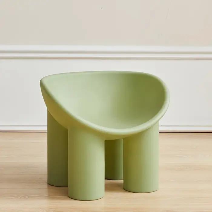 Chaise à pieds d'éléphant en plastique de Style scandinave, tabouret de salon ovale Durable pour le