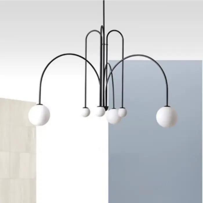 Comète LED Lustre minimaliste Nordique globe en verre lampes de table salon personnalité créative ét