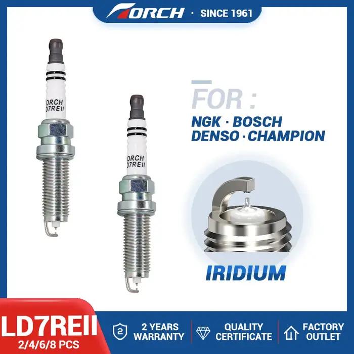 Bougie double iridium TORCH LD7REII, 2 à 8 pièces, remplacement pour 90565 DILKAR7D11H pour NISSAN X