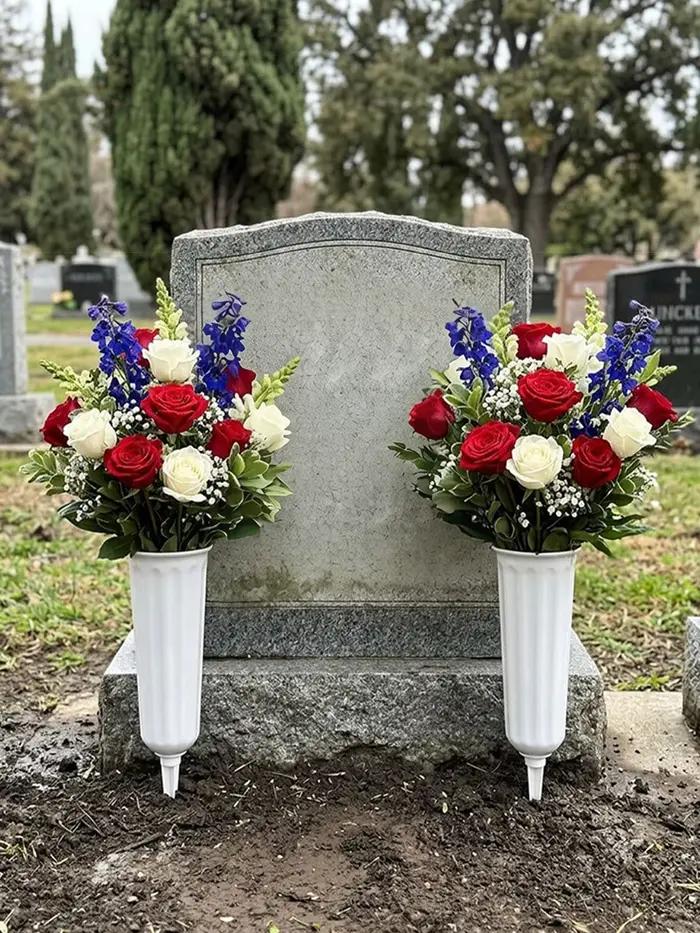 Vase à fleurs pour cimetière