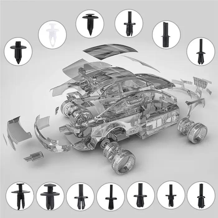Clips de fixation automatiques, goupille de poussée mixte pour carrosserie de voiture, Rivet de port