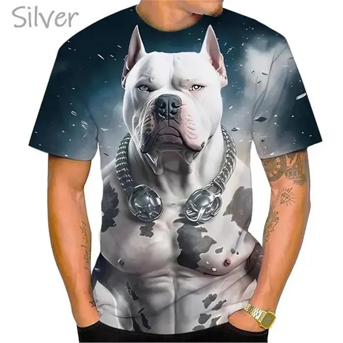Bouledogue féroce boxe T-shirt hommes Design Cool 3D Bully Pitbull impression