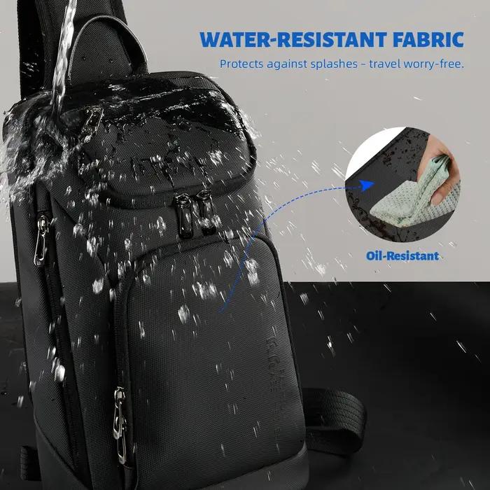 HcanKcan sac à bandoulière pour hommes d'affaires sac de poitrine étanche à la mode pour IPad 11 pou