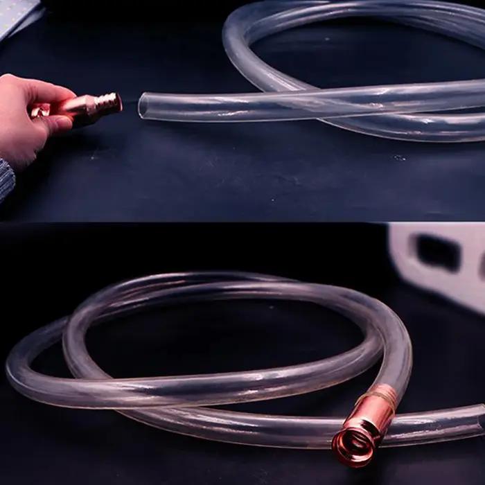 Siphon en cuivre rouge pour ravitaillement essence carburant sécurité tuyau auto-amorçant flexible pour automobilistes passionnés