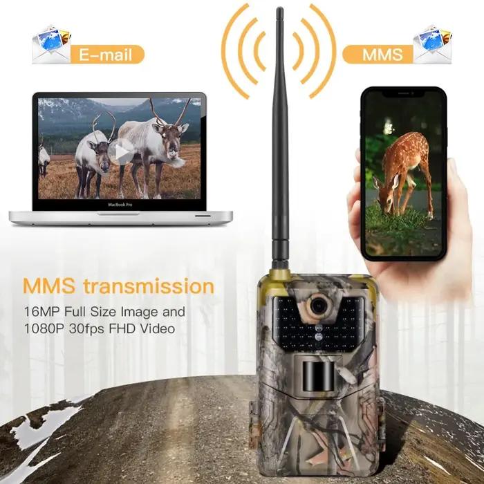 Caméra de surveillance de la faune 20MP 1080P avec vision nocturne 2G GSM SMS MMS SMTP Email Cellula