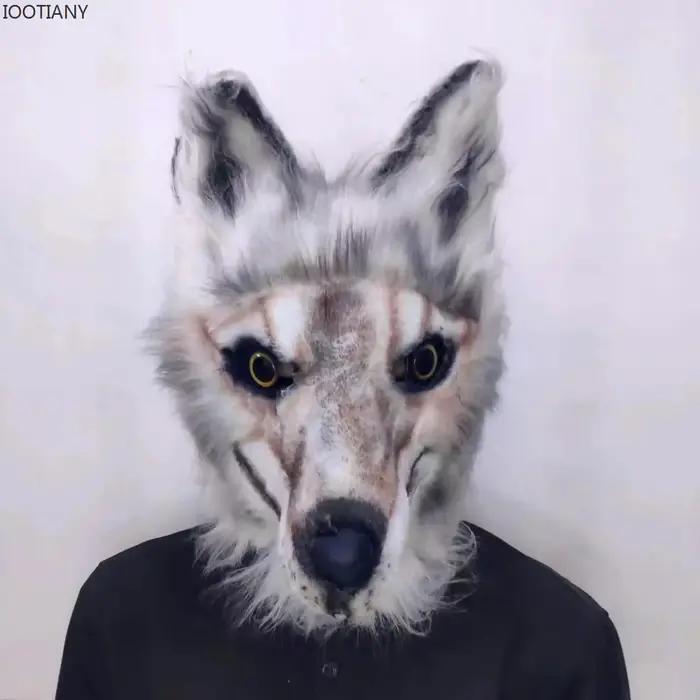 2023 Halloween Carnaval Fête Latex Le Grand Mauvais Loup Cosplay Costume Accessoires Animal