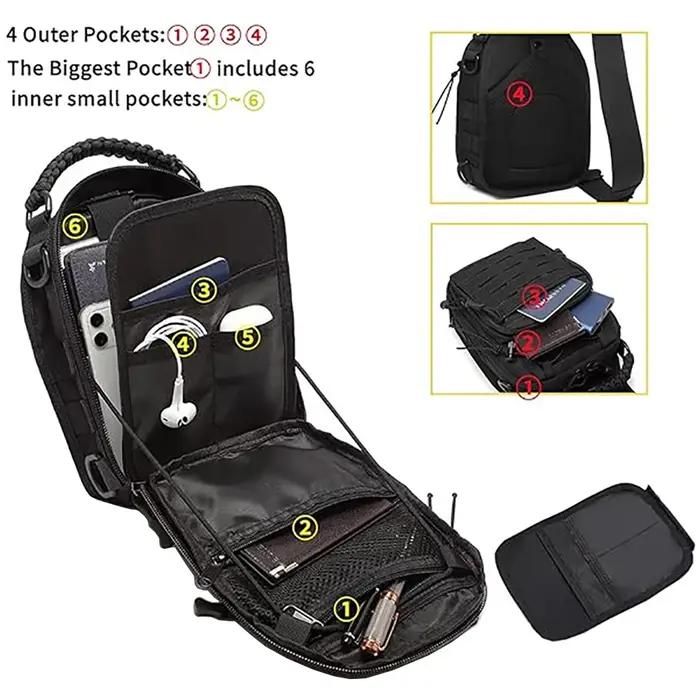 Sac à dos tactique Ruizih pour chasse et randonnée avec système Molle et compartiments multifonctionnels pour homme et femme