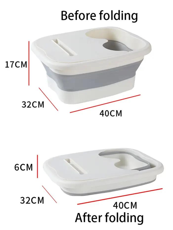Bain de pieds pliable, seau de Massage, seau de trempage, bassin pliant, seau de bain de pieds, Saun