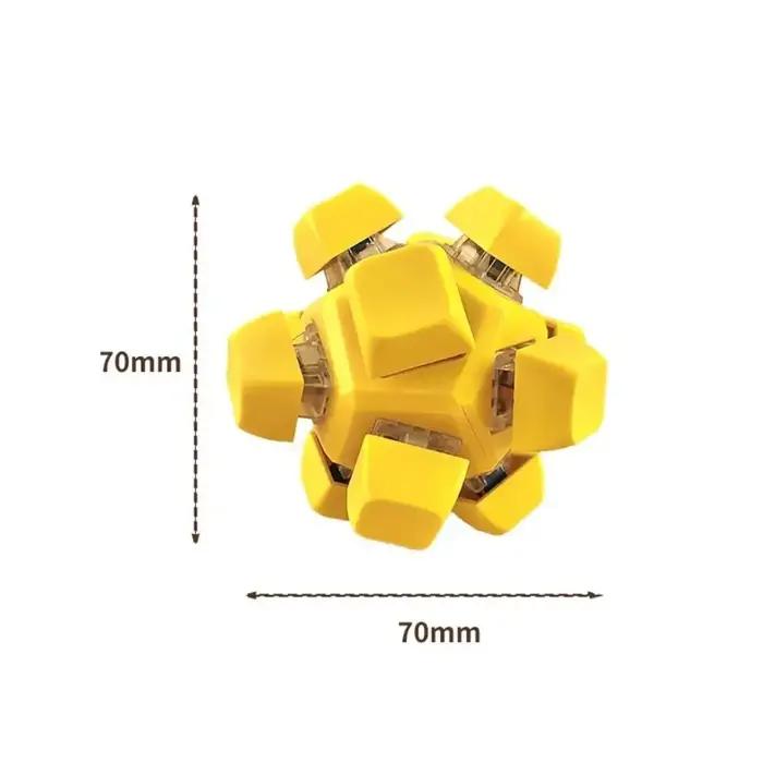 Nouveau porte-clés fidget Magic Ball à 12 touches, boutons de clavier DIY, capuchon de clavier pour