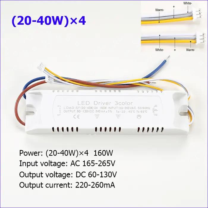 Alimentation de plafond de lumière de carte PCB du conducteur 20-40W/40-60W SMD de LED de courant constant 3 couleurs