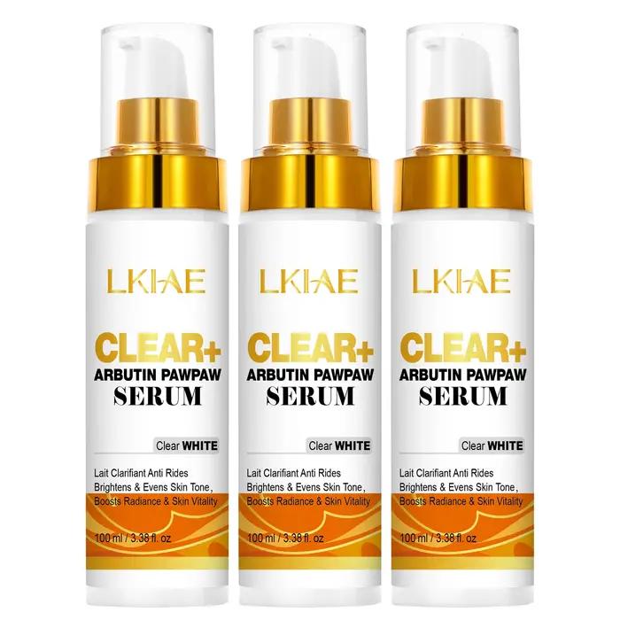 Sérum éclaircissant à l'arbutine LKIAE hydratant pour éliminer taches brunes points noirs mélanine hyperpigmentation tous types de peau