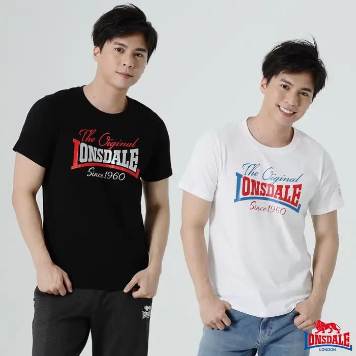 T-shirt col rond en coton LONSDALE British Lion