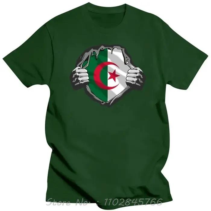 Drôle Algérie Drapeau Algérien Pround T-shirt Surdimensionné Vêtements Pour Hommes Cadeaux D'anniversaire Fitness T-shirt Style D'été Nouveau Coton T-shirt