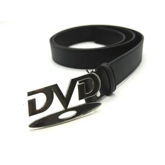 Ceinture à boucle DVD unisexe, Design nostalgique, décoration pour hommes et femmes, associée à une
