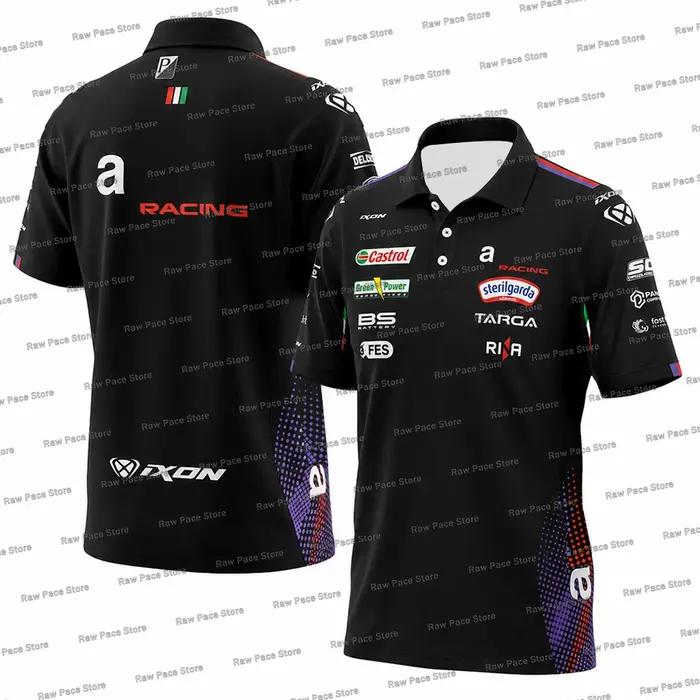 Polo pour homme Marco Bezzecchi 72 Racing Team 2026 – T-shirt de sport respirant pour l'extérieur –