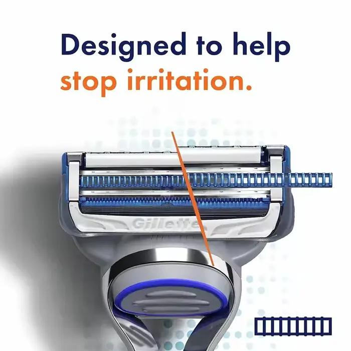 Lames de rasoir Gillette SkinGuard pour hommes, recharge de 2 lames pour peaux sensibles, têtes de r
