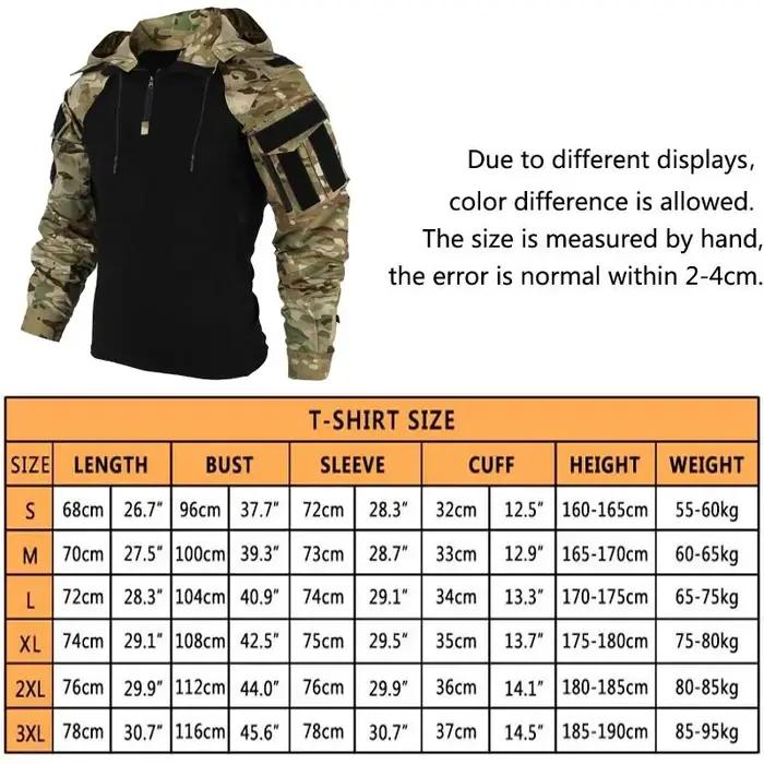 Chemises de randonnée camouflage Combat T-Shirt à capuche hommes chemise tactique Airsoft Paintball coton vêtements de chasse résistant à l'usure