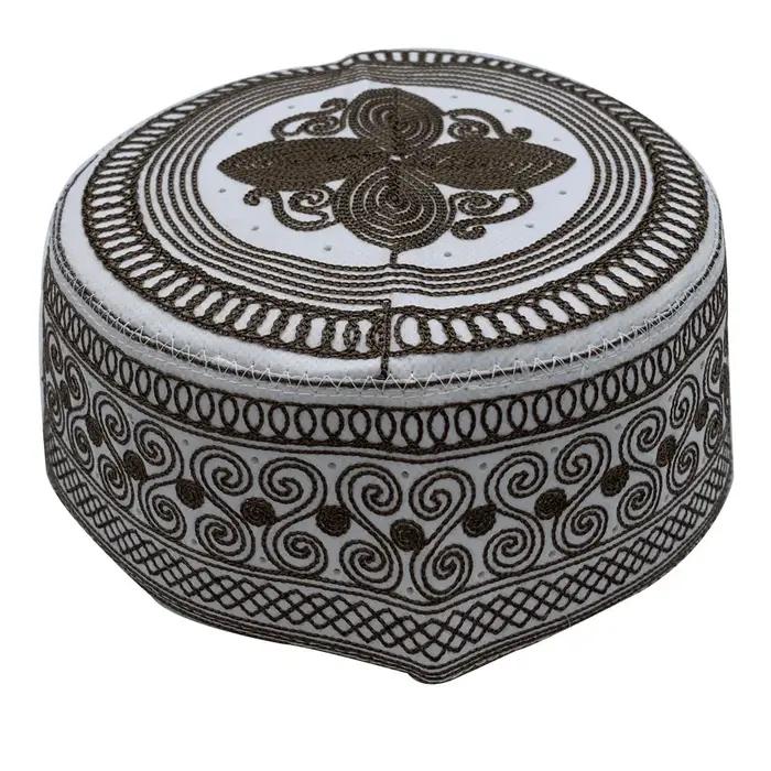 Chapeau musulman en coton brodé pour hommes, chapeaux de prière du Ramadan, écharpe de sauna pour ho