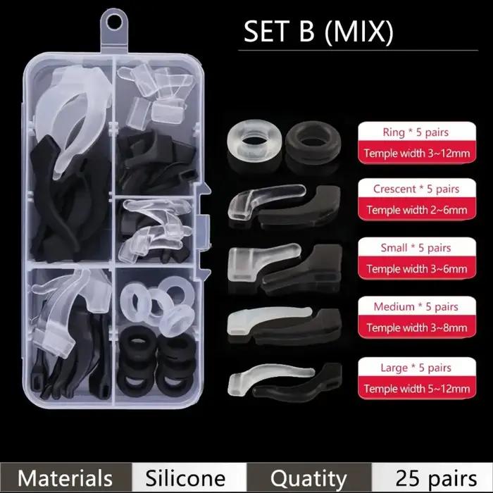 Supports de lunettes antidérapants en silicone confortables pour femmes et hommes, protection de lunettes pour événements et occasions spéciales