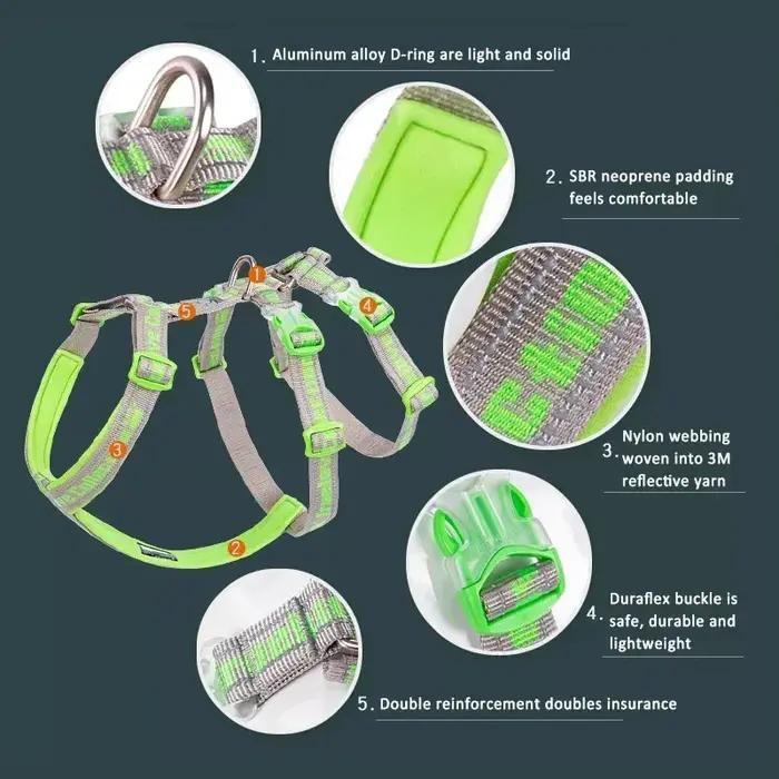 Harnais Truelove pour Chiens en Nylon avec Boucle Submersible, Disponible en 7 Couleurs pour Tous les Chiens et Toutes les Saisons