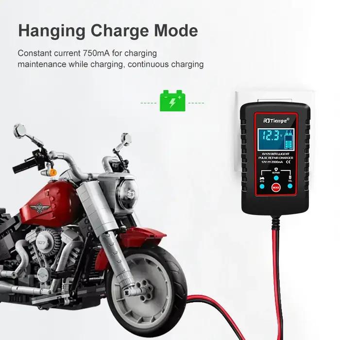 Chargeur de batterie de voiture LEB Digital 2A, 12V 6V, réparation d'impulsions, chargeur de batteri