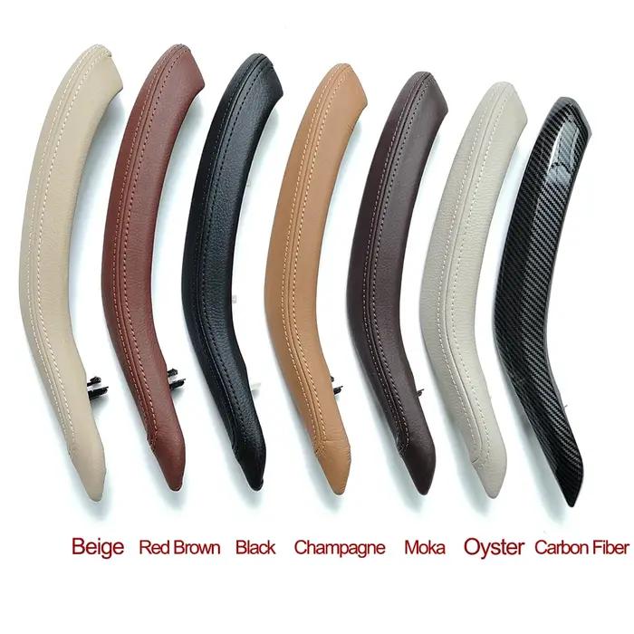 Poignée de porte intérieure améliorée LHD RHD, garniture extérieure en cuir pour BMW X5 X6 F15 F16 2