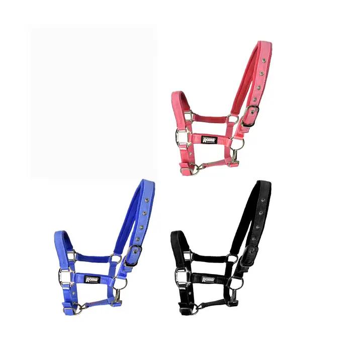 Harnais en nylon robuste rembourré pour chevaux et poneys entraînement toilettage conduite en selle occidentale multiple couleurs choix