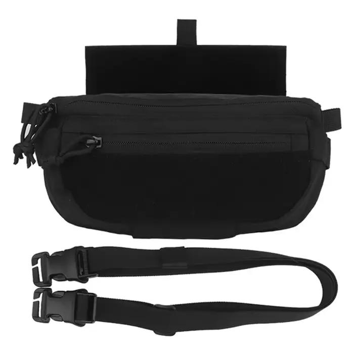 Sac abdominal compact à libération rapide pour gilet tactique chasse, poche ventrale pratique airsoft