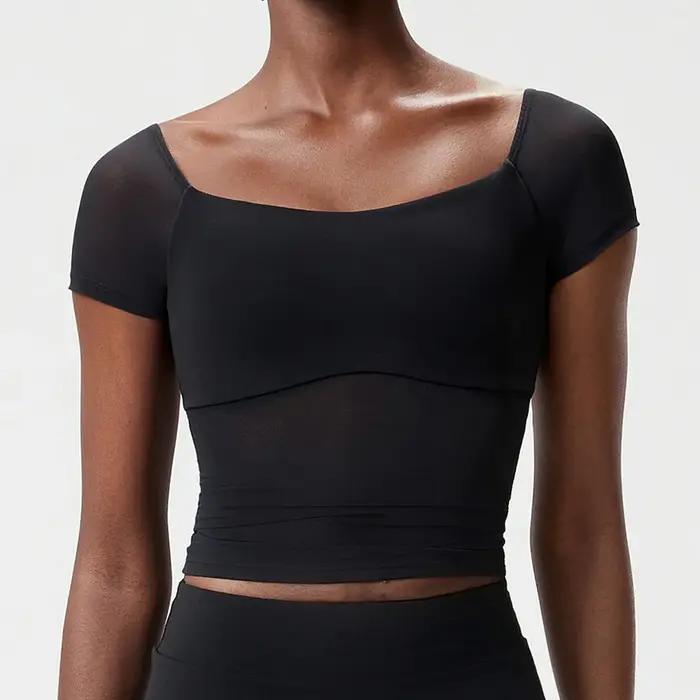 Haut de sport ajusté pour femme en nylon, idéal pour le yoga et la course à pied, offre spéciale pour les occasions importantes