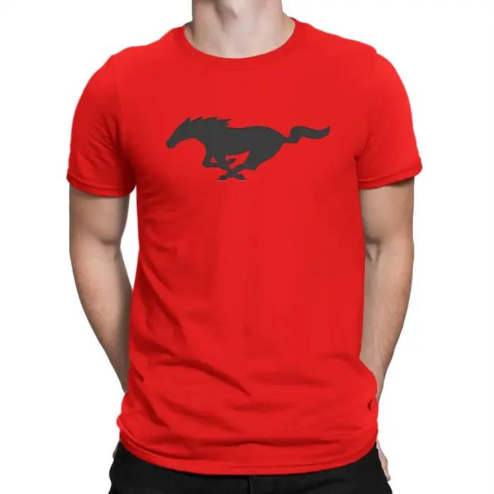 T-shirt ras du cou Mustang en coton pour hommes, t-shirts drôles, cadeaux d'anniversaire cool, haute qualité, couleurs variées, confort incomparable, style moderne