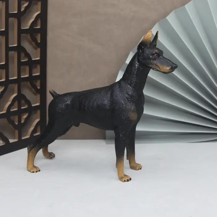 Multi races Miniature Boxer bouledogue Schnauzer chiot chien Animal Figurine modèle Figurines jouet pour animaux de compagnie décoration de la maison ornement